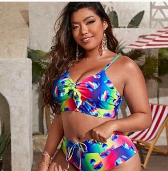 Shein rainbow bikini set 4x - Picture 1 of 5